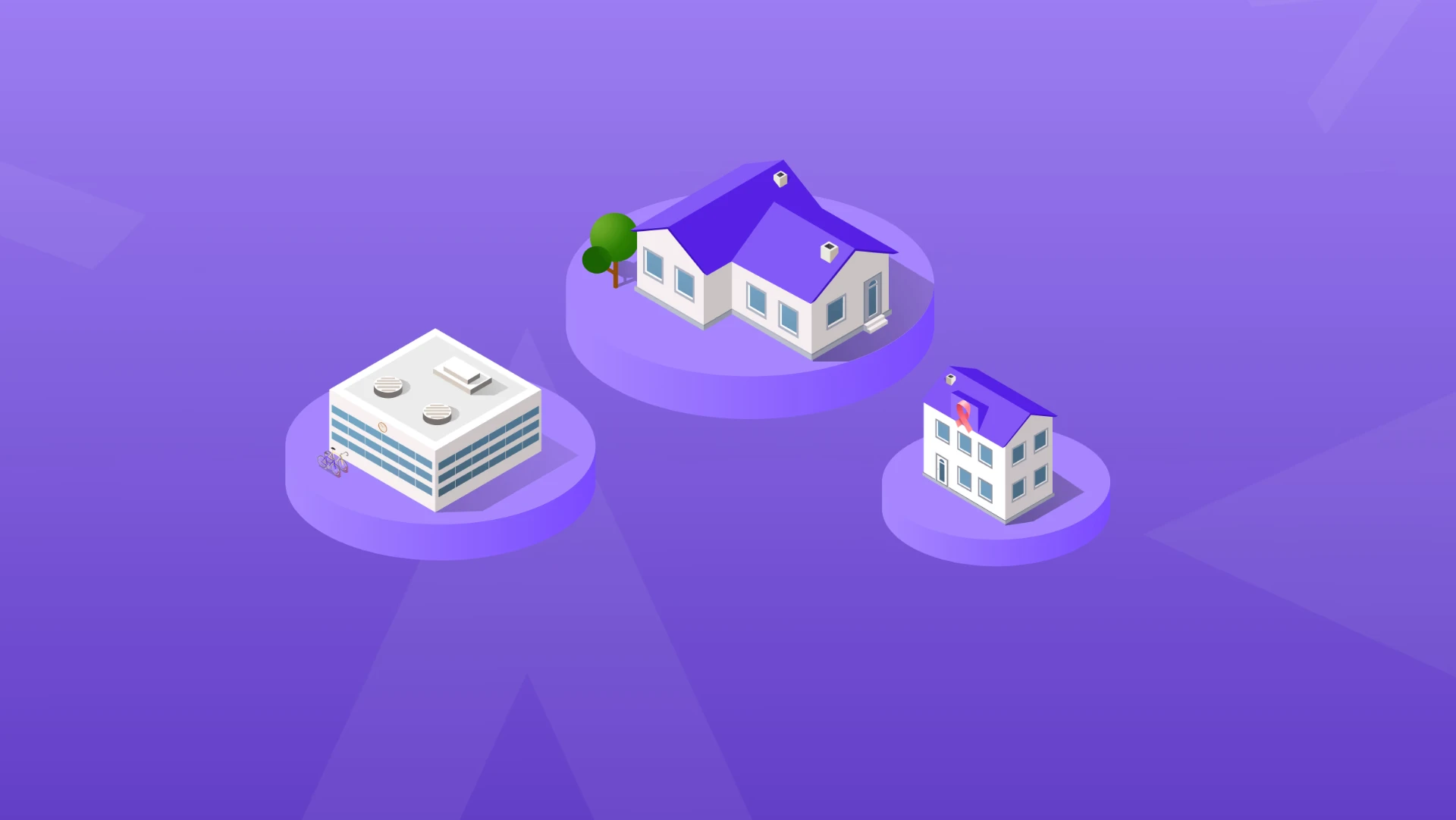 S3 Tax isometric illustration set on brand-purple.